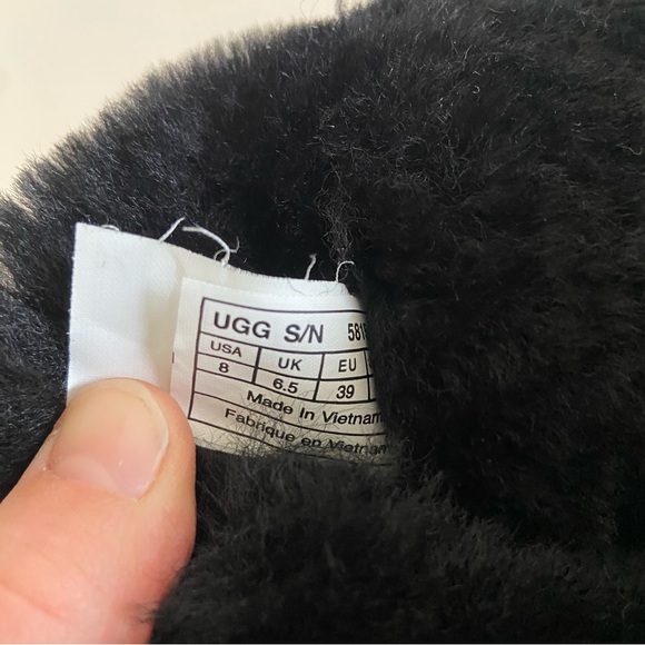 UGG Classic Tall II Boots Women's 8 Black Suede Leather Shearling Fur Lined Soft - Picture 11 of 12